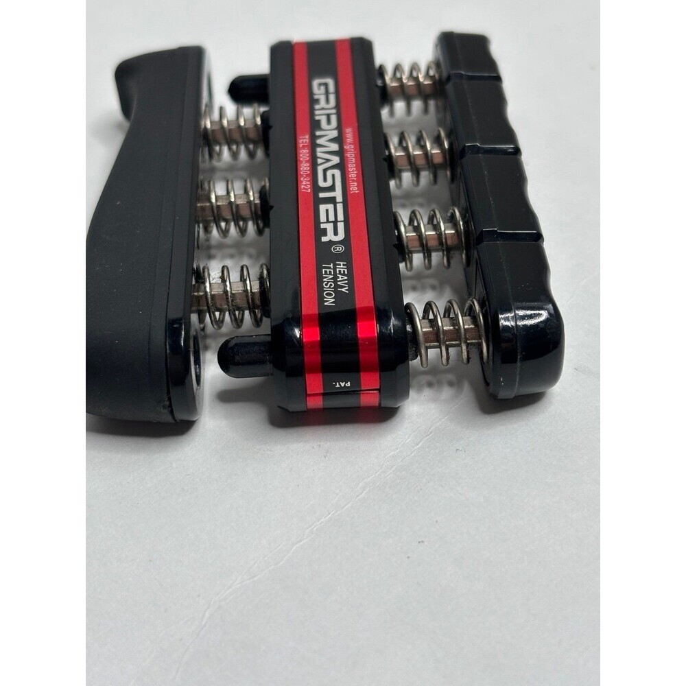 Gripmaster Hand & Finger Exerciser Heavy Tension Black Red Like New In Package - Picture 12 of 12